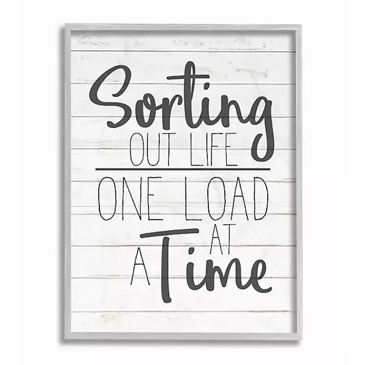 Kirklands Home Sorting Out Life One Load At A Time Wall Plaque White New