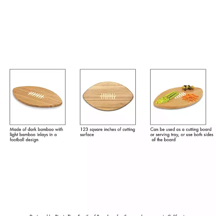 Kirklands Home Tampa Bay Buccaneers Bamboo Football Cutting Board Tan Discount