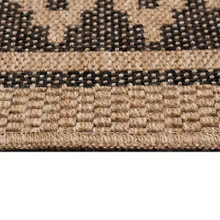 Kirklands Home Tan & Black Zig Zag Indoor/Outdoor Area Rug, 7x9 Discount