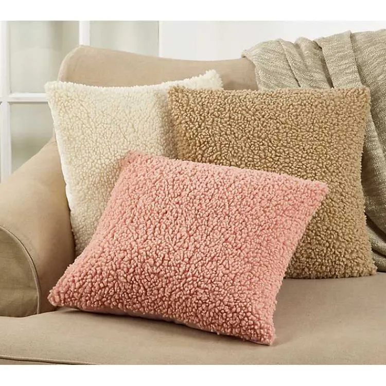 Pillows>Kirklands Home Faux Lamb Fur Pillow Tan