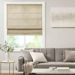 Kirklands Home Faux Silk Room Darkening Roman Shade, 27 in. Tan Discount