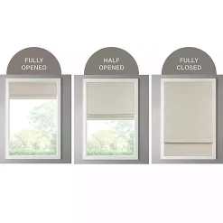 Kirklands Home Faux Silk Room Darkening Roman Shade, 35 in. Tan Outlet