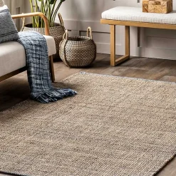Kirklands Home Nona Emily Henderson x RugsUSA Area Rug, 8x10 Tan Hot