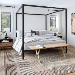 Kirklands Home Plaid Emily Henderson x RugsUSA Area Rug, 5x8 Tan Sale