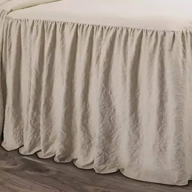 Kirklands Home Ruffle Skirt 3-pc. Queen Comforter Set Tan Hot