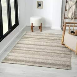 Kirklands Home Striped Indoor/Outdoor Area Rug, 7x9 Tan