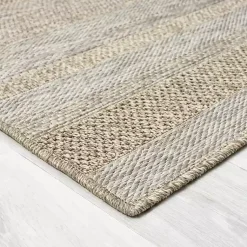 Kirklands Home Striped Indoor/Outdoor Area Rug, 7x9 Tan