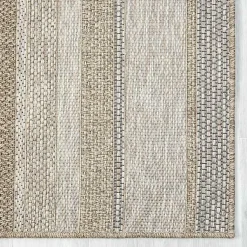 Kirklands Home Striped Indoor/Outdoor Area Rug, 7x9 Tan