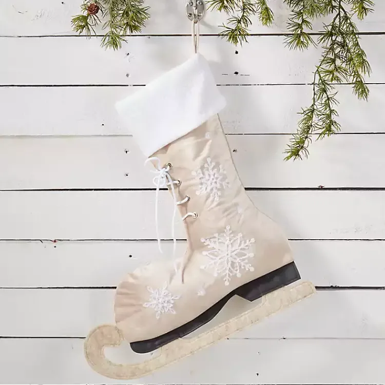 Christmas Stockings & Stocking Holders>Kirklands Home Winter Skate Stocking Tan