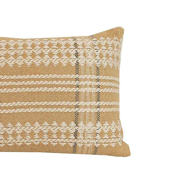 Pillows>Kirklands Home Tan Woven Geo Diamond Indoor/Outdoor Pillow