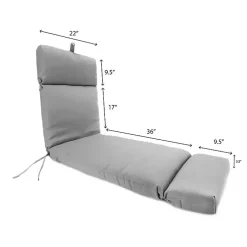 Kirklands Home Taupe Canvas French Edge Outdoor Chaise Cushion Tan Hot