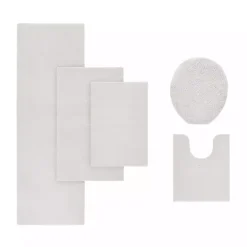 Kirklands Home Taupe High Pile Marshmallow Bath Mat, 30 in. Ivory Online