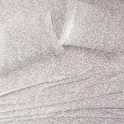 Kirklands Home Taupe Leopard Print Satin 3-pc. Twin Sheet Set Outlet