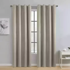 Kirklands Home Taupe Paris Velvet Blackout Curtain Panel, 108 in. Tan Discount