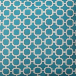 Kirklands Home Teal Hickory Geo Outdoor Throw Pillows, Set of 2 Blue New