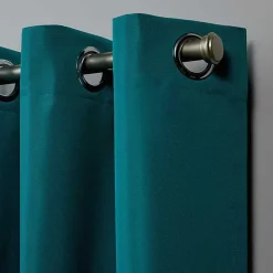 Kirklands Home Teal Nicole Outdoor Curtain Panel Set, 96 in. Blue Sale