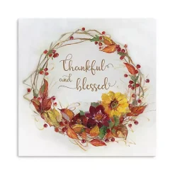 Fall>Kirklands Home Thankful & Blessed Harvest Wreath Print, 30x30