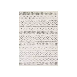 Kirklands Home Toasted Brown Abstract Diamond Area Rug, 5x7 New