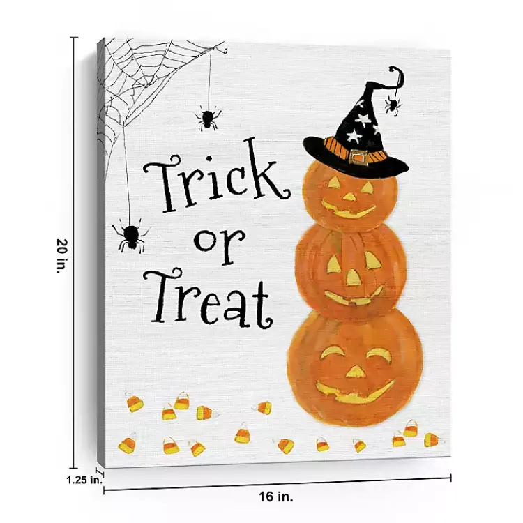 Halloween>Kirklands Home Trick or Treat Jack O' Lanterns Canvas Art Print
