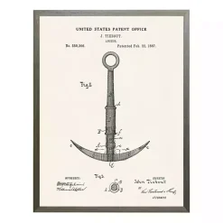 Kirklands Home Vintage Anchor Patent Framed Art Print Clearance