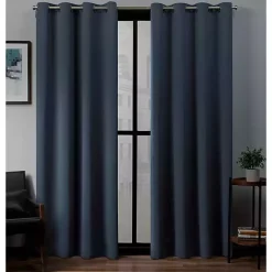 Kirklands Home Vintage Indigo Woven Curtain Panel Set, 84 in. Blue Online