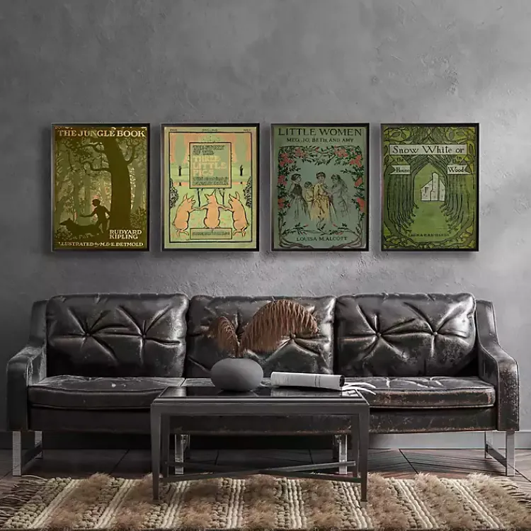 Kirklands Home Vintage The Jungle Book Cover Framed Wall Art Green Outlet