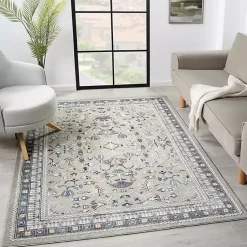 Kirklands Home Vista Blue Beige Area Rug, 5x7