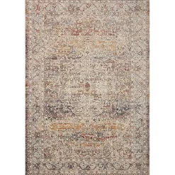Kirklands Home Warm Neutral Lucca Area Rug, 6x9 New