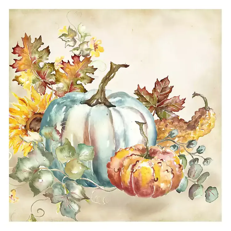 Fall>Kirklands Home Watercolor Harvest Pumpkins Canvas Art Print