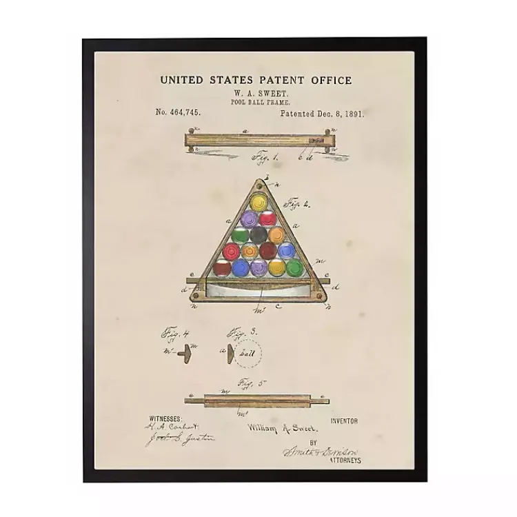 Kirklands Home Watercolor Pool Ball Frame Framed Art Print Tan Online