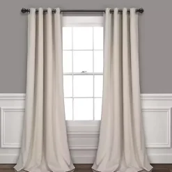 Kirklands Home Wheat Lush Insulated Curtain Panel Set, 108 in. Tan Outlet
