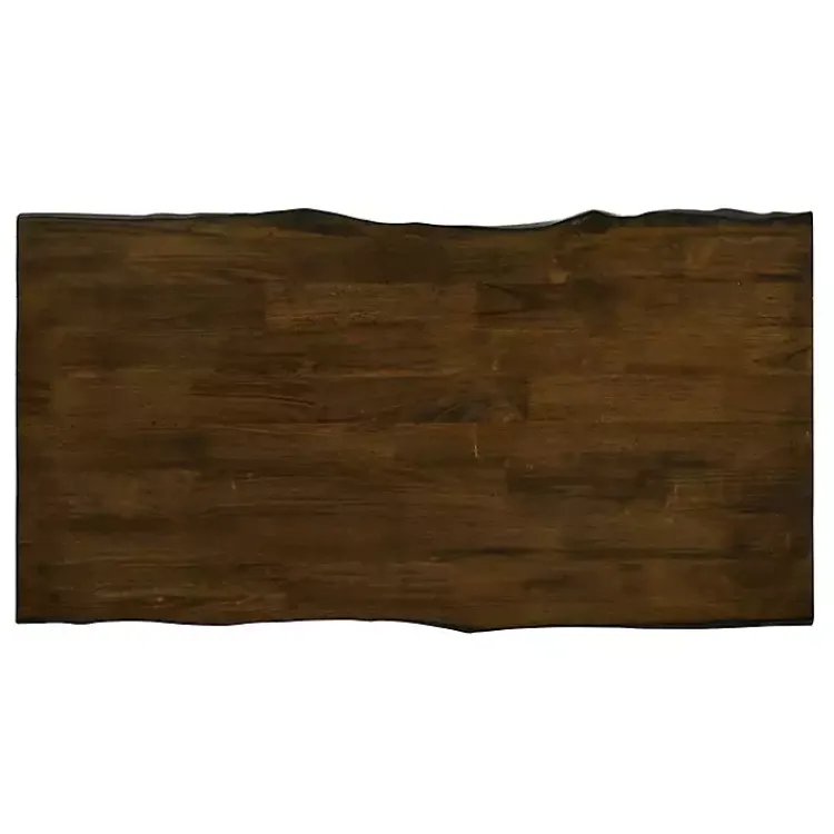 Kirklands Home White and Dark Oak Wood Live Edge Coffee Table Brown Sale