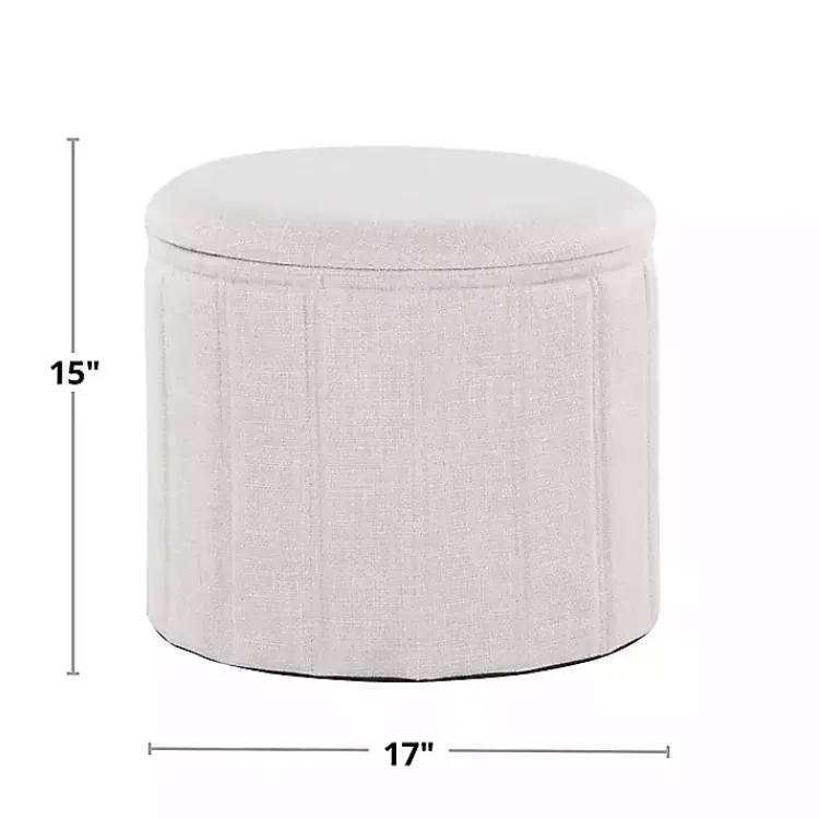 Kirklands Home Collapsible Storage Ottoman White New