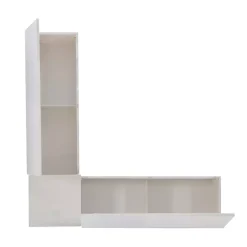 Kirklands Home White Corner Bench with Black Cushions Sale