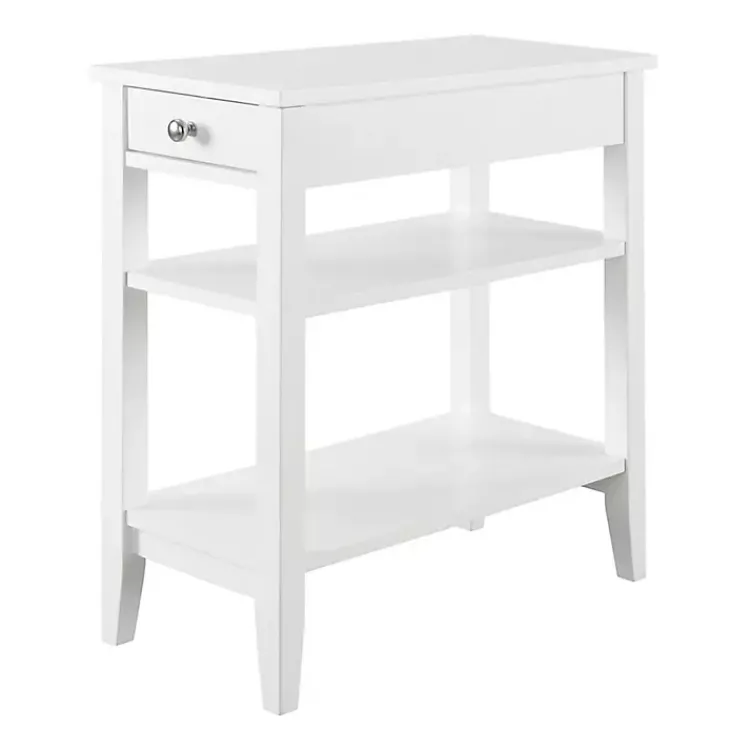 Kirklands Home Double Shelf Wood Accent Table White Discount