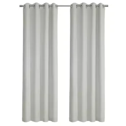Kirklands Home Faux Suede Blackout Curtain Panel, 84 in. White Clearance