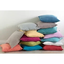 Pillows>Kirklands Home Fringed Edge Pillow White