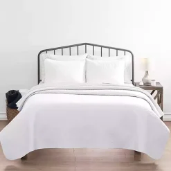 Kirklands Home Herringbone Quilted 3-pc. Queen Coverlet Set White Online