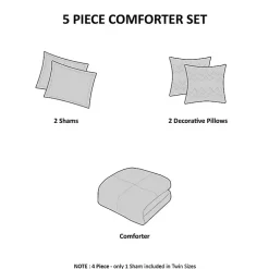 Kirklands Home White Metallic 4-pc. Twin/Twin XL Comforter Set Clearance