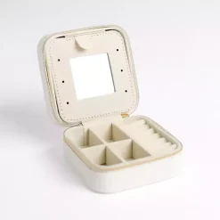 Monogram Seasonal Decor>Kirklands Home Monogram A Travel Jewelry Box White
