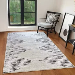 Kirklands Home White Moroccan Area Rug, 7x9
