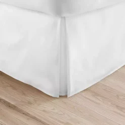 Kirklands Home Pleated Microfiber King Bed Skirt White Outlet