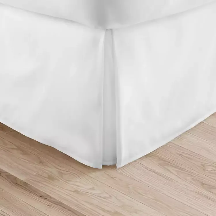 Kirklands Home Pleated Microfiber Twin Bed Skirt White Outlet
