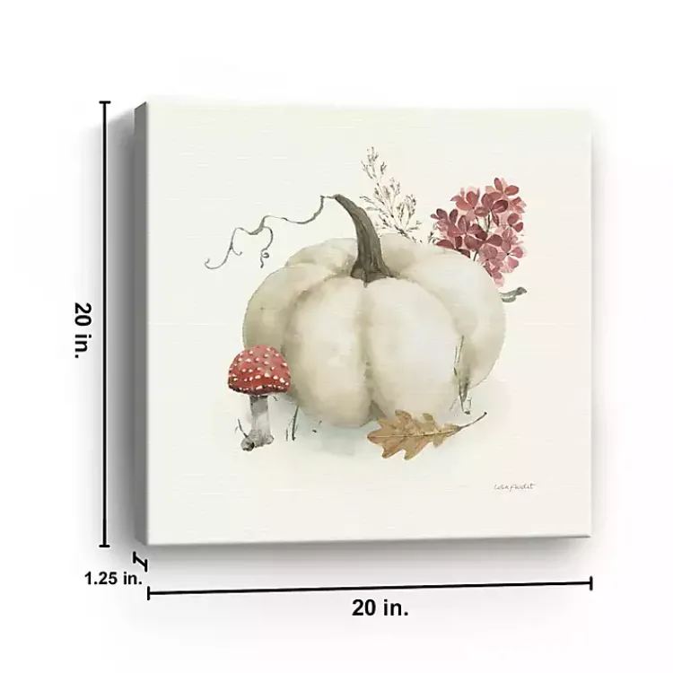 Fall>Kirklands Home Pumpkin and Foliage Canvas Print, 20x20 in. White