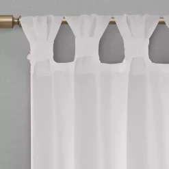 Kirklands Home Rosette Tab Top Curtain Panel, 63 in. White Best