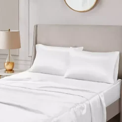 Kirklands Home Satin King 2-pc. Pillow Case Set White New