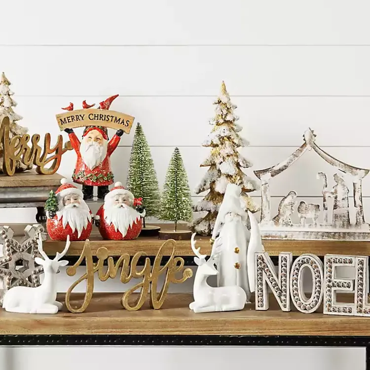 Christmas Decorations>Kirklands Home Sitting Reindeer Statues, Set of 12 White