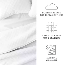Kirklands Home Stitched Diamond 3-pc. Queen Quilt Set White New