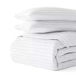 Kirklands Home Stitched Stripes 2-pc. Twin Quilt Set White
