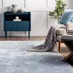 Kirklands Home Whitlow Shag Washable Area Rug, 6x9 Blue Hot